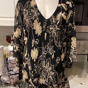 U women’s signature lined 3/4 length sleeve plus size top 1 X